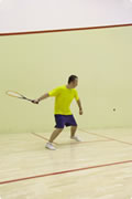 man playing squash picture